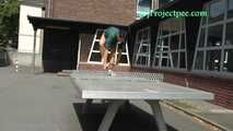 068025 Ling Pees On The Table Tennis Table