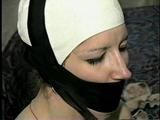 WRAP AROUND TAPE GAGGED, TIED TITS TAMARA (D11-9)