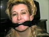44 Yr OLD HOUSEKEEPER IS PANTY LESS, MOUTH STUFFED WITH STINKY NYLON STOCKING, TOE TIED & 4 CLEAVE GAGS (D40-13)