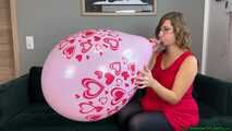 Blow2Pop pink Q24 hearts with mouthpiece