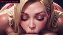 3D BBW blonde POV BJ and fuck