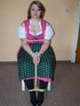 Tied in a bavarian costume