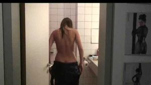 Get 2 Videos with Alina in shiny nylon Downwear from 2008