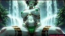 Gol Busty Anime Girl Waterfall Fantasy Nude