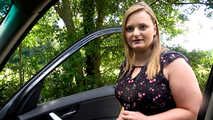 BIG-ASS TEEN LINA - Car Sex with Creampie