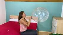riding and inflating a clear Q24 *just married* with an unexpected pop