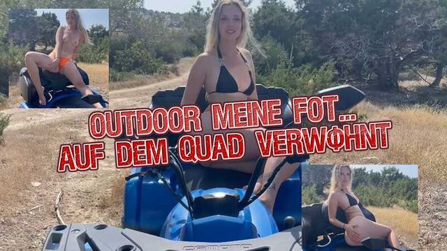 Outdoor spoiled my cunt on the quad!