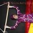 Watching sexy Sonja wearing a supersexy purple shiny nylon rainwear combination being tied and gagged overhead with ropes and a clothgag (Pics)