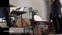 Tatjana peeing in the slave's mouth and instructing the subgirl to do the same PP A