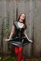 Our new Model in Miss Petra and Lady Nadja in shiny gothic dresses