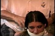 27 YEAR OLD SPOILED BRAT REAL ESTATE MANAGER IS MOUTH STUFFED, HANDGAGGED, CLEAVE GAGGED, HOG-TIED, TOE TIED AND HER FEET GET TICKLED (D68-15)