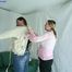 Dana + Tanja playing with straitjackets