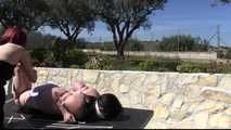 Brutally Tight Outdoor Hogtie for Afsana