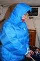 Jill tied and gagged in a down jacket