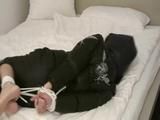 3 Short video clips (about 1,5 Min.) of our archive girls tied and gagged in shiny winter wear