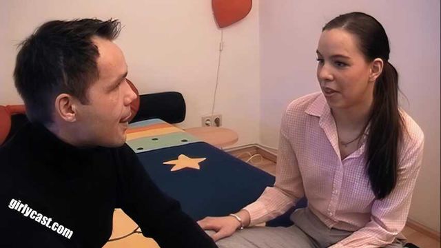 Sweet skinny teen Marie Casting