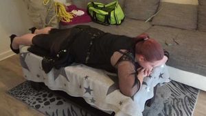 Tied on her new table 1/2