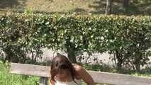 040005 Andrea Takes A Pee From A Bench In The Park