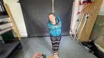 Rachel Adams bound and gagged by an Intruder