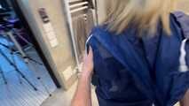Myxxxy surprised by an Intruder in her Bathroom finally bound and gagged in Rainwear