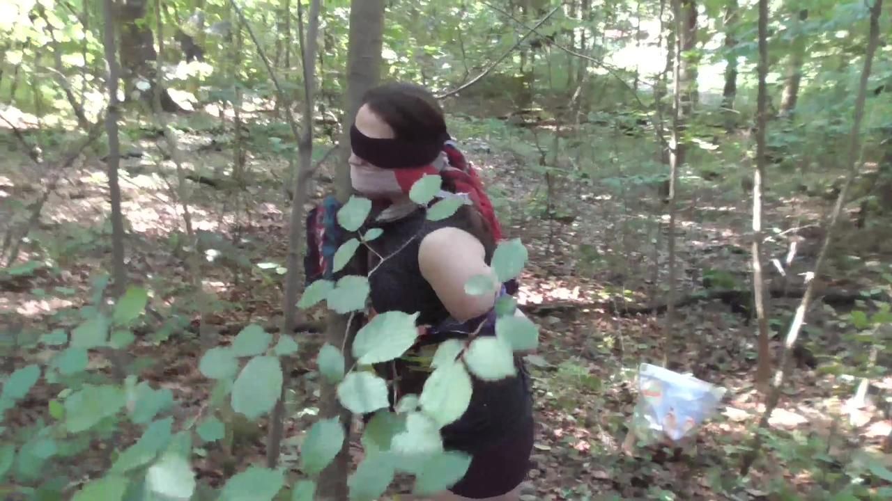 Ivana toweltied to tree 2/2
