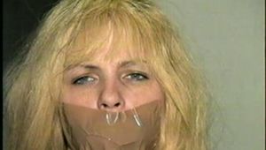 SEXY TRACY IS MOUTH STUFFED, CLEAVE GAGGED, BALL-TIED, TOE TIED, BLINDFOLDED & BARE ASS SPANKED (D34-13)