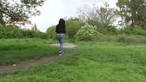 078030 Rachel Evans Takes a Pee From the Log Bench