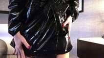PVC Coat, Shiny Panties and Spit