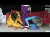 See 2 Videos with Alina and Julia enjoying Bondage in Rainwear from our Archives 2012