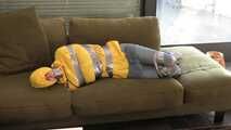 Myxxxy bound and gagged by an Intruder when she comes home after a walk in the rain