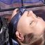 Alina tied and gagged in a princess bed standing in an old cellar wearing hot shiny nylon shorts and rainjacket (Pics)