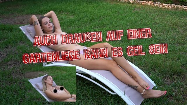 It can also be cool outside on a garden lounger