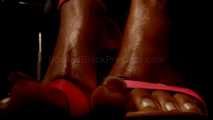 Sexy long toenails in high heels