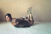 Tina in Golden Hogtie Video