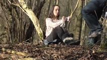 Isi tied in the woods 1/2