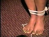18 Yr OLD BLACK COLLEGE STUDENT WAKES UP CLEAVE GAGGED, BAREFOOT & TIGHTLY TIED TO A CHAIR (D53-6)
