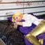Pia wearing a very hot golden shiny nylon rain pants and a white extraordinary rain jacket blazer posing for you in bed (Pics)