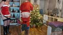 Santa Claus gets the rod on his ass from me