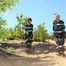 Dana and La Pulya - Bag racing completely packed in trash bags with duct tape
