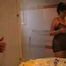 in the bathroom