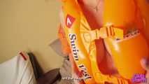 212 Life vest, arm floats and naughty Justyne
