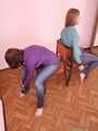 Alexa and Catt - Dominant lover tied adorable Alexa and Catt to the chairs