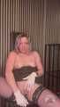 Hanna Engelss - Pussy massage with white gloves and black dildo