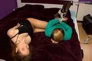 Leonie and Valentina - Tied in bed