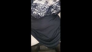 Black dress Masturbation