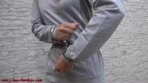 Prisoner in handcuffs and legirons