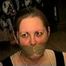 46 Yr OLD REAL ESTATE AGENT'S IS MOUTH STUFFED, WRAP TAPE GAGGED,  HANDGAGGED, TOE-TIED WEARING NYLON STOCKINGS AND IS TIGHTLY BALL-TIED WITH ROPE ON THE FLOOR (D66-06)
