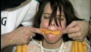 FEISTY, CLEAVE GAGGED, HOG-TIED HOSTAGE PIPER (D23-5)