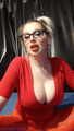 Selfie time red boob top