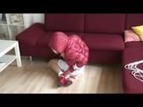 03:00 Min. video with Nina tied and gagged in a shiny nylon downjacket
